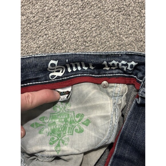 Vintage Y2K Coogi 90’s Baggy Hip Hop Embroidered Jeans 38x33 - Picture 8 of 10